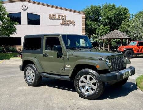 2015 Jeep Wrangler for sale at SELECT JEEPS INC in League City TX