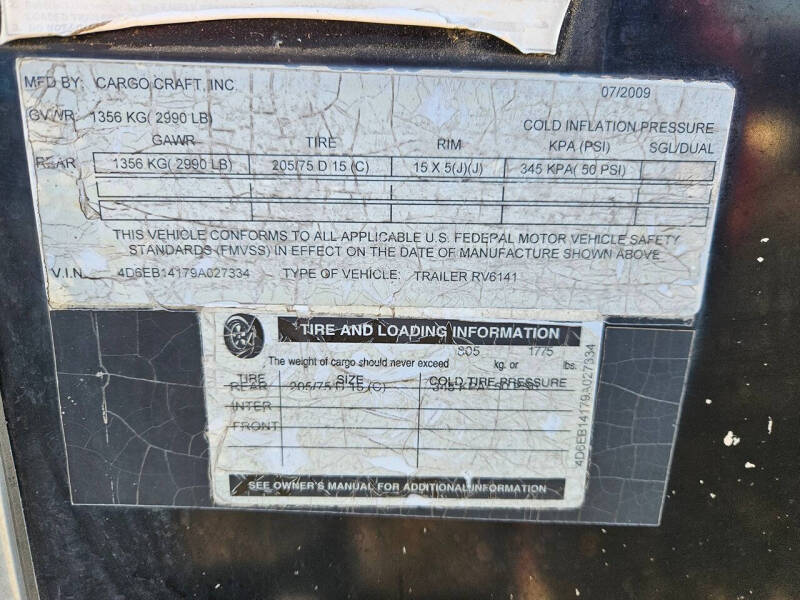 2009 Cargo Craft 7X14X7