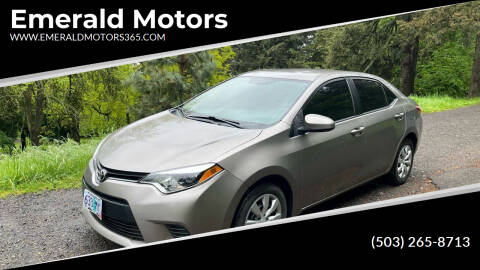 2015 Toyota Corolla for sale at Emerald Motors in Portland OR
