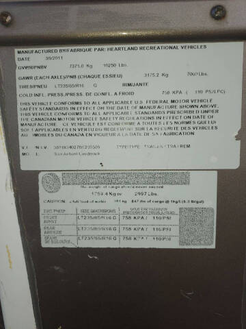 2011 Heartland Landmark