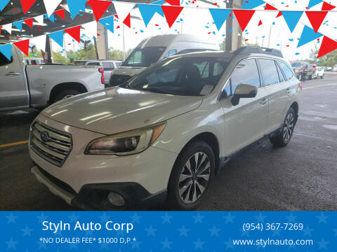 2015 Subaru Outback for sale at Styln Auto Corp in West Park FL