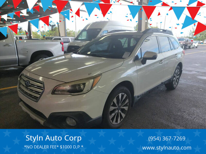 2015 Subaru Outback for sale at Styln Auto Corp in West Park FL