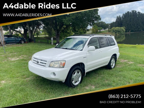 2005 Toyota Highlander for sale at A4dable Rides LLC in Haines City FL