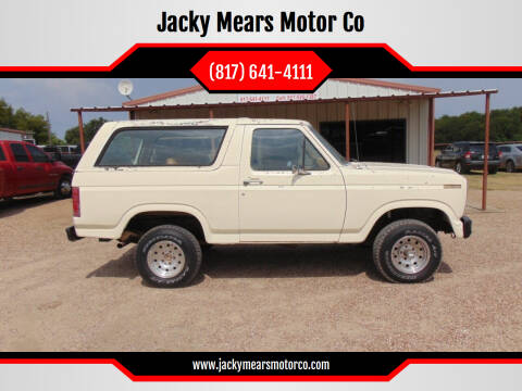 1983 Ford Bronco for sale at Jacky Mears Motor Co in Cleburne TX