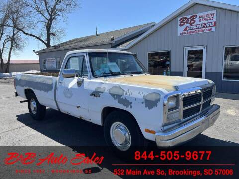 1991 Dodge RAM 250 for sale at B & B Auto Sales in Brookings SD