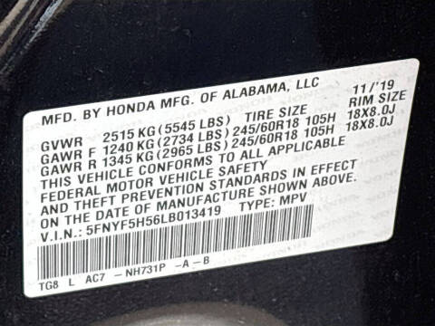 2020 Honda Pilot EX-L