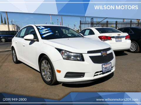 2014 Chevrolet Cruze for sale at WILSON MOTORS in Stockton CA
