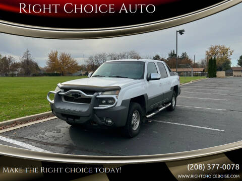 2002 Chevrolet Avalanche for sale at Right Choice Auto in Boise ID