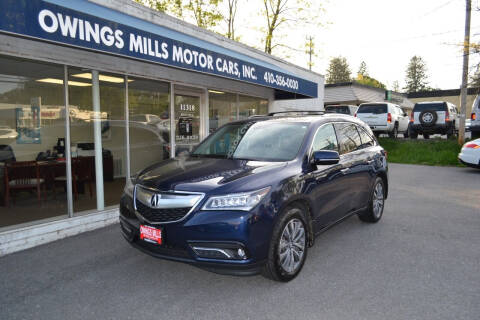 2014 Acura MDX for sale at Owings Mills Motor Cars in Owings Mills MD