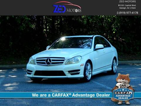 2012 Mercedes-Benz C-Class for sale at Zed Motors in Raleigh NC