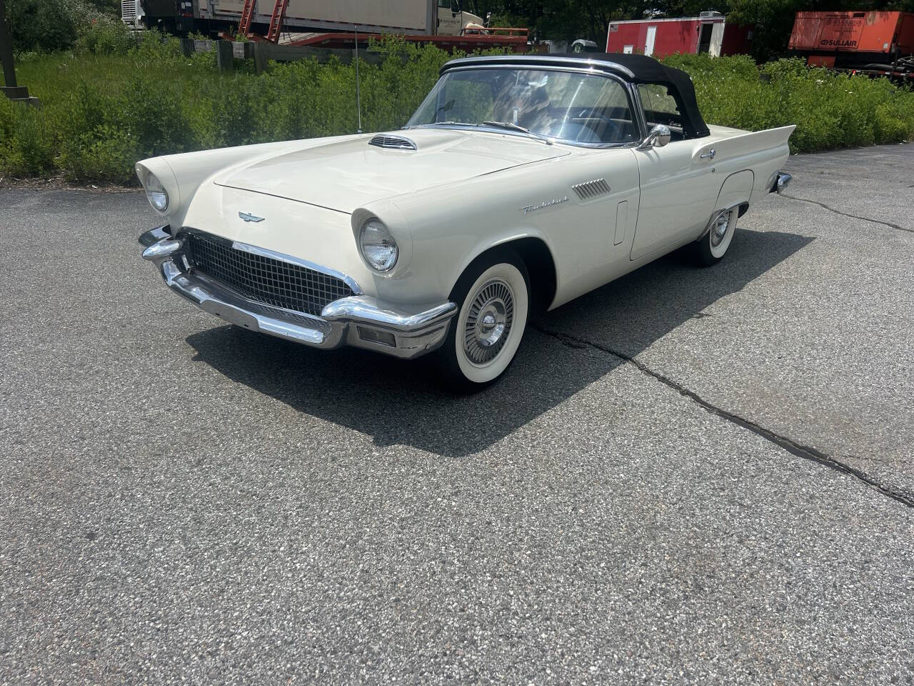 White 1957 Ford Thunderbird Convertible 1