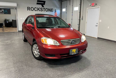 2004 Toyota Corolla for sale at Rockstone Automotive Inc in Buffalo MN