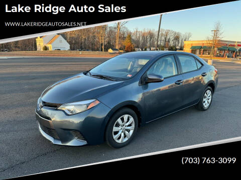 2016 Toyota Corolla for sale at Lake Ridge Auto Sales in Woodbridge VA