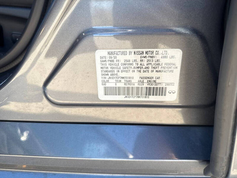 2021 Infiniti Q50 Sensory