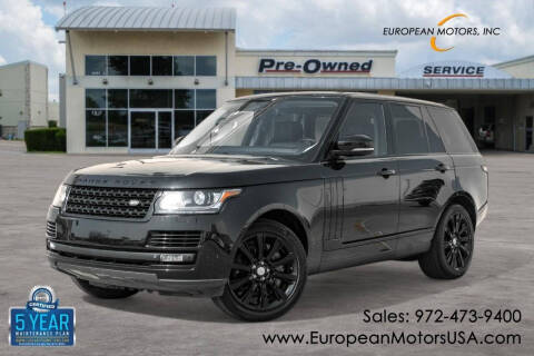 2014 Land Rover Range Rover for sale at European Motors Inc in Plano TX