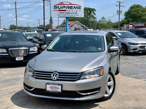 2013 Volkswagen Passat for sale at Supreme Auto Sales in Chesapeake VA