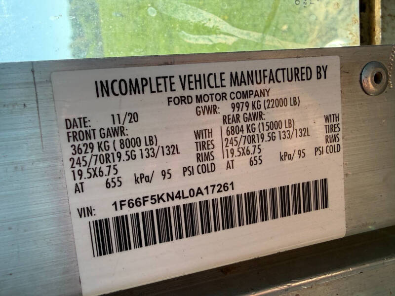 2020 Ford Stripped Chassis