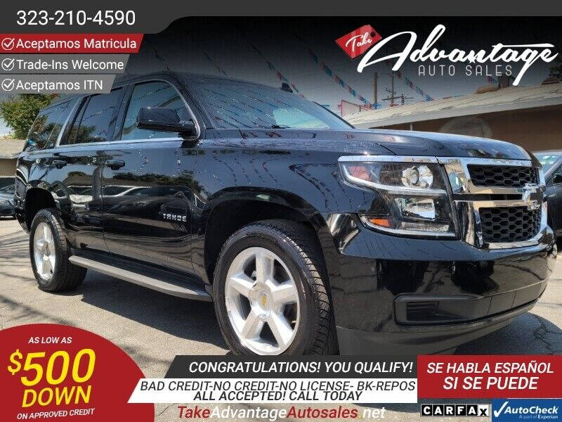 2015 Chevrolet Tahoe for sale at ADVANTAGE AUTO SALES INC in Bell CA