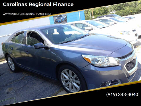 2015 Chevrolet Malibu for sale at Carolinas Regional Finance in Henderson NC