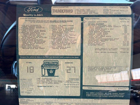 1988 Ford Thunderbird Turbo