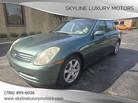 2003 Infiniti G35 for sale at Skyline Luxury Motors in Buffalo Grove IL