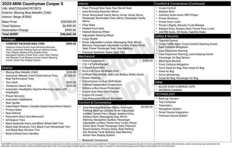 2025 MINI Countryman Cooper S ALL4