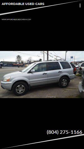 2003 Honda Pilot for sale at AFFORDABLE USED CARS in North Chesterfield VA