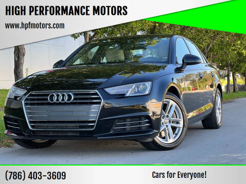 2017 Audi A4 for sale at HIGH PERFORMANCE MOTORS in Hollywood FL