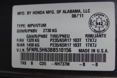 2011 Honda Odyssey EX-L w/DVD