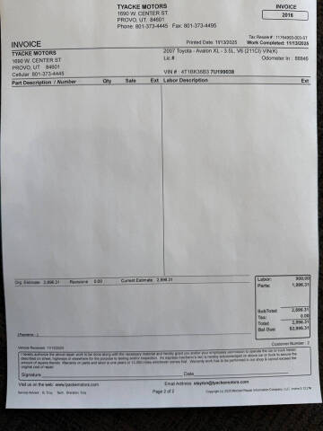 2007 Toyota Avalon XL