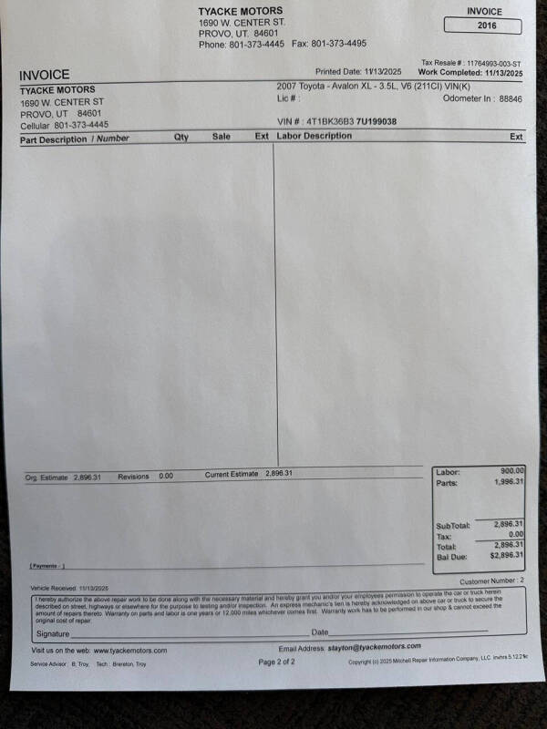 2007 Toyota Avalon XL