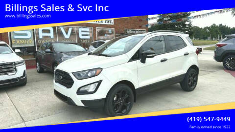 2021 Ford EcoSport for sale at Billings Sales & Svc Inc in Clyde OH