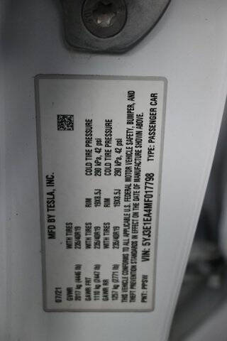 2021 Tesla Model 3 Standard Range Plus