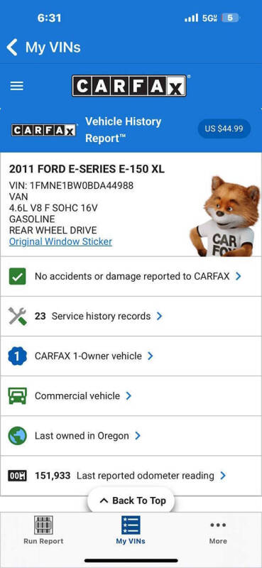 2011 Ford E-Series E-150 XL