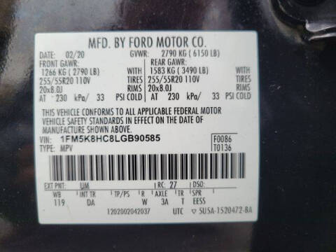 2020 Ford Explorer Platinum