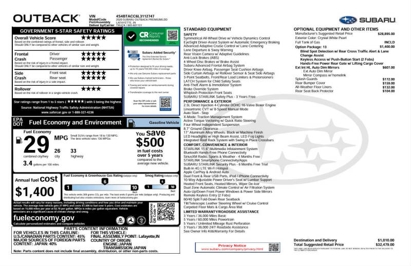 2020 Subaru Outback Premium
