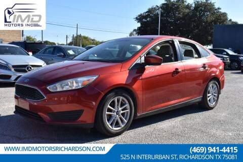 2018 Ford Focus for sale at IMD Motors in Richardson TX