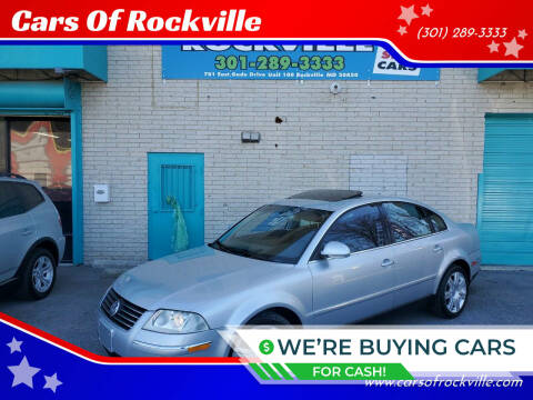2005 Volkswagen Passat for sale at Cars Of Rockville in Rockville MD