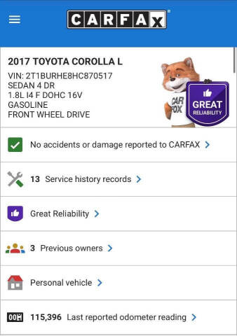 2017 Toyota Corolla LE