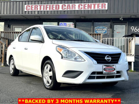 2019 Nissan Versa for sale at CERTIFIED CAR CENTER in Fairfax VA