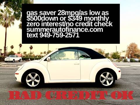 2007 Volkswagen New Beetle Convertible for sale at SUMMER AUTO FINANCE in Costa Mesa CA