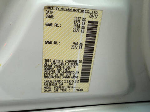 2018 Nissan Altima 2.5 SL