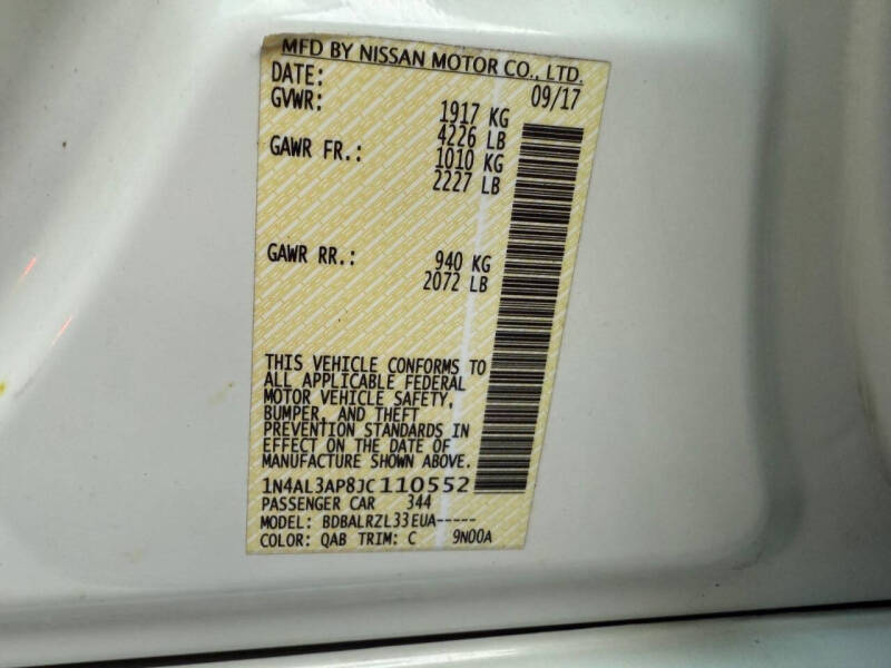 2018 Nissan Altima 2.5 SL