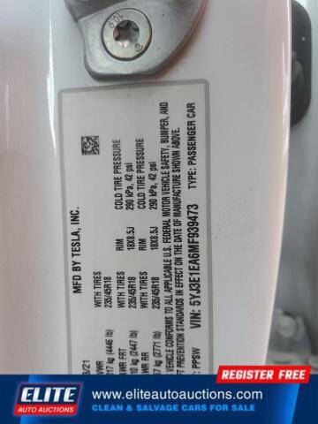 2021 Tesla Model 3 Standard Range Plus