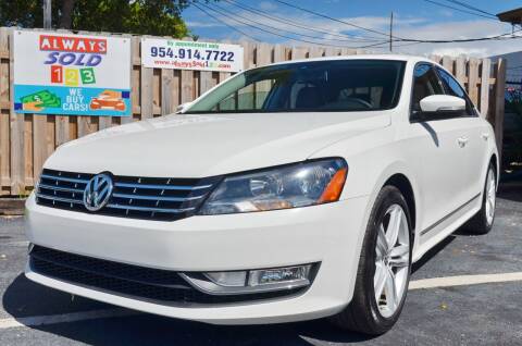 2015 Volkswagen Passat for sale at ALWAYSSOLD123 INC in Fort Lauderdale FL