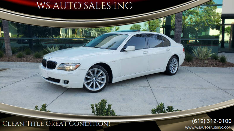 2008 BMW 7 Series for sale at WS AUTO SALES INC in El Cajon CA