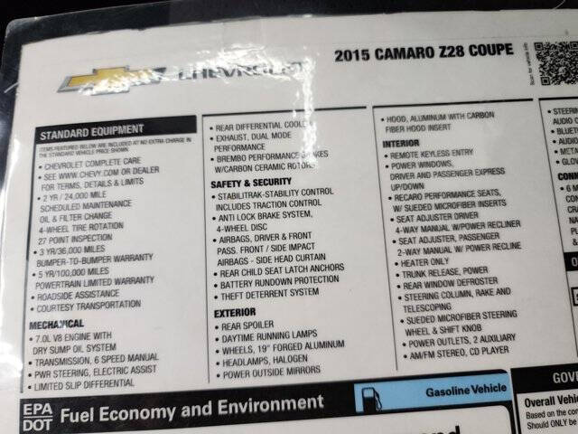 2015 Chevrolet Camaro Z28