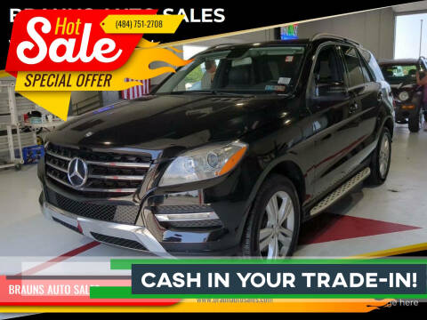 2013 Mercedes-Benz M-Class for sale at BRAUNS AUTO SALES in Pottstown PA