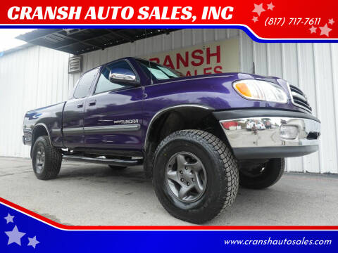 2002 Toyota Tundra for sale at CRANSH AUTO SALES, INC in Arlington TX