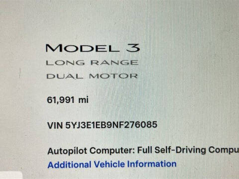 2022 Tesla Model 3 Long Range